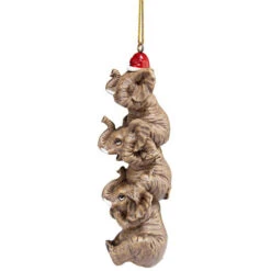 5" Brown And Red Elephant Hanging Christmas Ornament -Ornaments Store dtosc qs94879 4 60193.1587644296