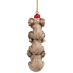 5" Brown And Red Elephant Hanging Christmas Ornament -Ornaments Store dtosc qs94879 5 63137.1587644296
