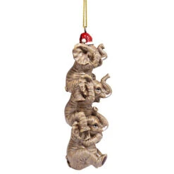 5" Brown And Red Elephant Hanging Christmas Ornament -Ornaments Store dtosc qs94879 6 32460.1587644296