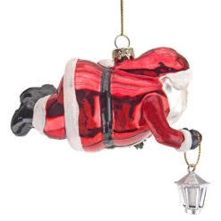 4" Red And White Flying Super Santa Blown Glass Christmas Ornament -Ornaments Store dtosc wd3644 3 17168.1587645311