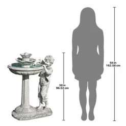 38" Child Splashing Outdoor Garden Sculptural Fountain -Ornaments Store dtoscky2293 3 93939.1588374905