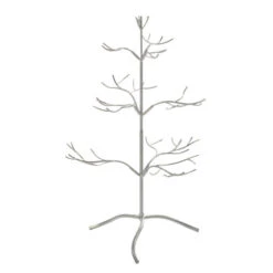 25" Jewelry Storage Twig Tree Decorative Tiered Organizer - Silver