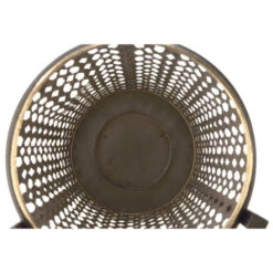 18.55" Antiqued Gold And Brown Contemporary Candle Stand -Ornaments Store dtri 19695 4 20063.1588359283