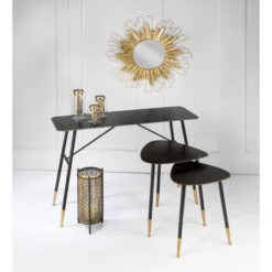 18.55" Antiqued Gold And Brown Contemporary Candle Stand -Ornaments Store dtri 19695 6 77789.1588359284