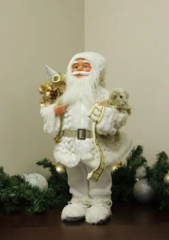 19" White And Gold Nordic Santa Claus Christmas Tabletop Figurine -Ornaments Store dwgjvzvnu3gejhf2nose5n7l85eji5hr 52230.1588406416