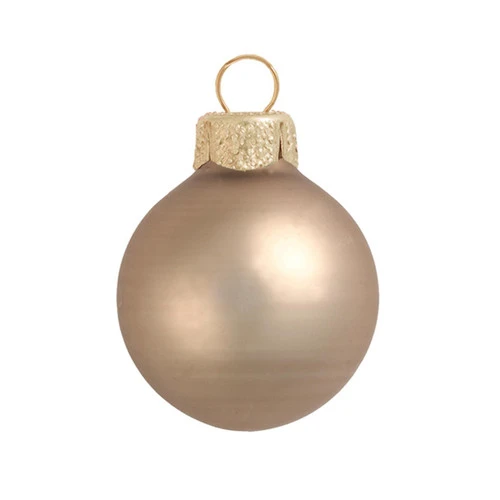 8ct Gold Matte Glass Christmas Ball Ornaments 3.25" (80mm) 3 8ct Gold Matte Glass Christmas Ball Ornaments 3.25" (80mm)