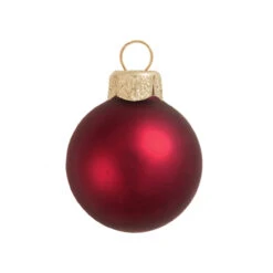 4ct Red Matte Finish Glass Christmas Ball Ornaments 4.75" (120mm)