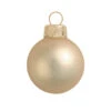 40ct Champagne Gold Matte Finish Glass Christmas Ball Ornaments 1.25" (30mm)