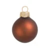 40ct Brown Matte Finish Glass Christmas Ball Ornaments 1.25" (30mm) -Ornaments Store dwhi2027780 01 33846.1697041169