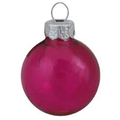40ct Clear Lipstick Glass Christmas Ornaments 1.25" (30mm)