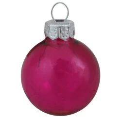 28ct Clear Lipstick Glass Christmas Ornaments 2" (50mm)