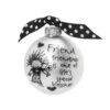 "Friendship Is One Of Life's Blessings" Glass Christmas Ball Ornament 2.75" (70mm)