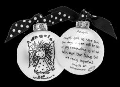 "Angels Are Everywhere" Marci Glass Christmas Ball Ornament 2.75" (70mm)