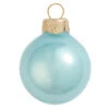 28ct Baby Blue Pearl Glass Christmas Ball Ornaments 2" (50mm)