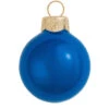 12ct Cobalt Blue Pearl Glass Christmas Ball Ornaments 2.75" (70mm)