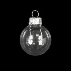 2ct Clear Shiny Glass Christmas Ball Ornaments 6" (150mm)