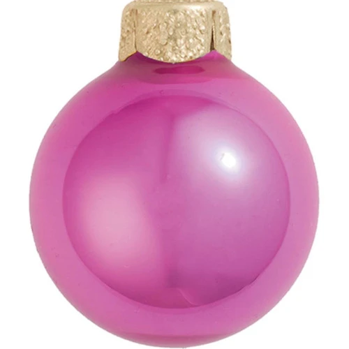 Pink Shatterproof Shiny Christmas Ball Ornament 7" (175mm) 4 Pink Shatterproof Shiny Christmas Ball Ornament 7" (175mm) - Image 2