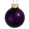 40ct Purple And Gold Shiny Glass Christmas Ball Ornaments 1.5" (40mm)