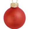 12ct Fire Orange Matte Glass Christmas Ball Ornaments 2.75" (70mm)