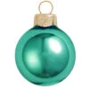 40ct Turquoise Green Shiny Glass Christmas Ball Ornaments 1.25" (30mm)