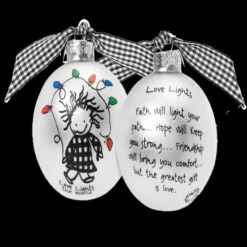 "Love Lights The World" Glass Christmas Ball Ornament 2.75" (70mm) -Ornaments Store dwhi 50050 07697.1687442783