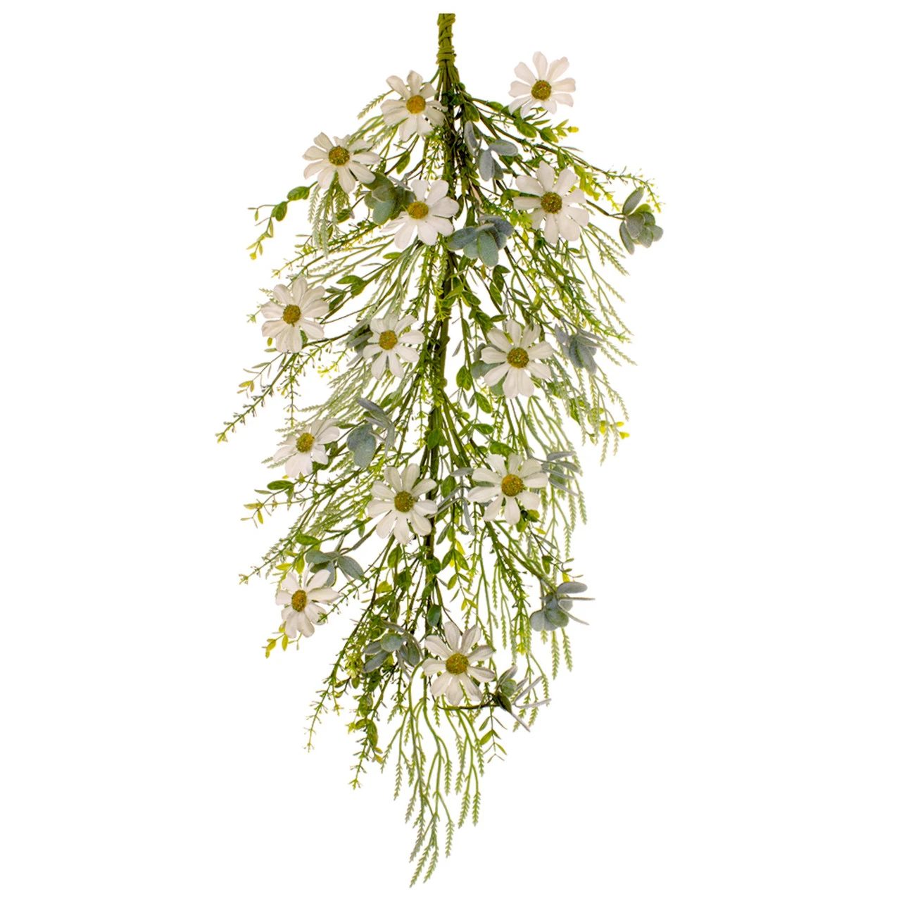 31.5" Rustic White Daisy Drip Garland 3 31.5" Rustic White Daisy Drip Garland