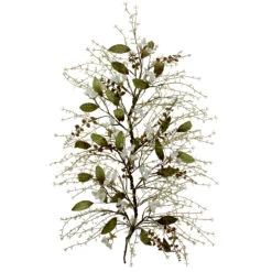 27" White And Green Floral Dripping Garland