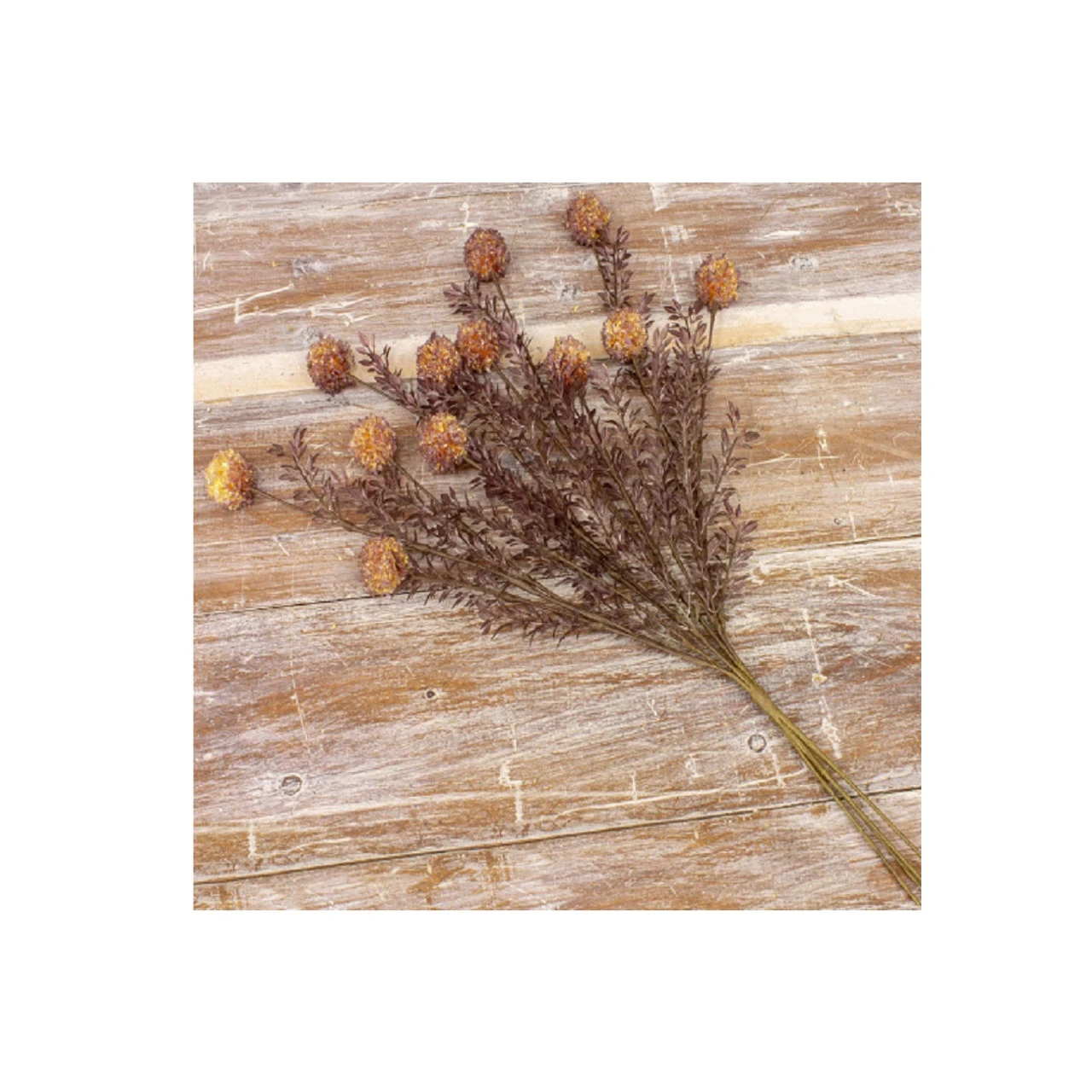 Set Of 4 Faux Green, Rust Orange And Brown Fall Pick, 20" 3 Set Of 4 Faux Green, Rust Orange And Brown Fall Pick, 20"