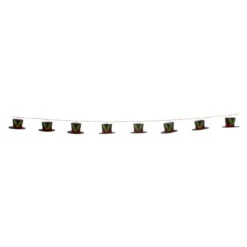 48” Black And Green Artificial Hat Garland
