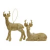 Set Of 2 Gold Decorative Reindeer Ornament; 5" -Ornaments Store dwing rxf96568 2s 16065.1588349846