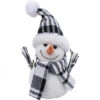 7.75" Black And White Lovely Stocking Snowman With Cap And Scarf -Ornaments Store dwing sxd96146 61438.1588349847