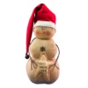 18" Beige Lovely Warm Winter Wishes Snowman With Red Top Hat
