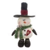 20" White Lovely Standing Snowman With Scarf And Black Top Hat -Ornaments Store dwing tdx69345 20974.1588349982