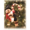 14" Beige Lovely Burlap Snowman With Decorative Candy Cane -Ornaments Store dwing tdx76331 36989.1588349782