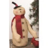 14" Beige Lovely Tall Snowman With Red Scarf - 34135943 -Ornaments Store dwing tdx76332 01531.1588349983