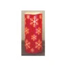 6.75" Red Snowflake Battery Operated Print LED Christmas Pillar Candle With Timer -Ornaments Store dwing tlx76015 01213.1587643010