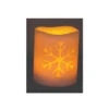 3.75" White Snowflake Battery Operated LED Christmas Pillar Candle With Timer -Ornaments Store dwing tlx76016 48849.1587643010