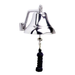 8" Silver And Navy Blue Traditional Solid Bell Lanyard