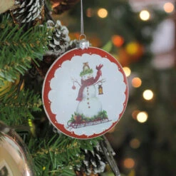 Roman 4" White And Red Snowman On Sled Christmas Ornament -Ornaments Store dwxx9y4zco1woiiwyx2orp4grlufwn7h 67845.1588344019