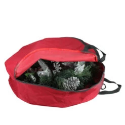 36" Red And Black Zip Up Christmas Wreath Storage Bag -Ornaments Store dyno 11536 206 3 80356.1599268557