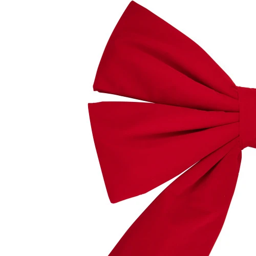 32" Red Solid Four Loop Commercial Outdoor Christmas Bow Decoration 4 32" Red Solid Four Loop Commercial Outdoor Christmas Bow Decoration - Image 2