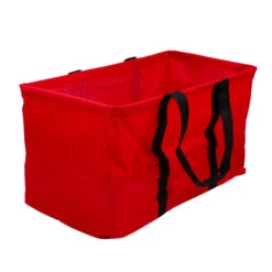 22" Red Collapsible Multi-Purpose Christmas Storage Bag With Carrying Handles -Ornaments Store dyno 77097 1 1 01740.1665610427