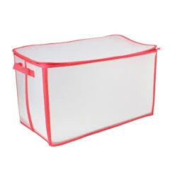 21" White And Red Holiday Collections Solid Zip Up Christmas Storage Bag -Ornaments Store dyno 78002 1 2 42129.1599268258