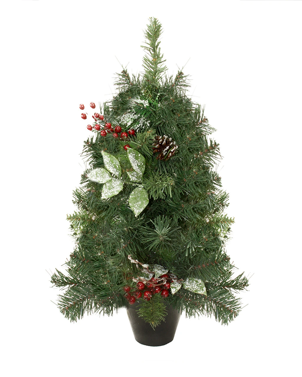 Northlight 2' Green Potted Pre-Decorated Pine Cone And Berry Medium Artificial Christmas Tree - Unlit 3 Northlight 2' Green Potted Pre-Decorated Pine Cone And Berry Medium Artificial Christmas Tree - Unlit