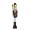 Northlight 48" Burgundy And White Wooden Christmas Nutcracker King With Scepter -Ornaments Store f97144 temp 64614.1664901050