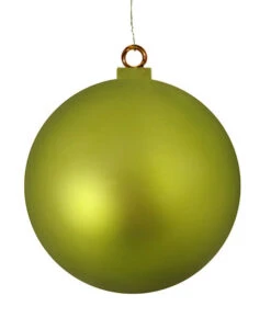 Matte Kiwi Green Shatterproof Christmas Ball Ornament 15.75" (400mm)