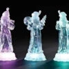 Roman 7.5" Ice Crystal Battery Operated LED Lighted Santa Claus With Christmas Tree