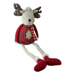 Northlight 19.75" Plaid Elk Sitting With Dangling Legs Tabletop Decoration -Ornaments Store fgtfjaxkpbdov1khzrcp86bh6mgwra7y 41312.1588411299