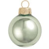 8ct Shale Green Glass Shiny Christmas Ball Ornaments 3.25" (80mm)