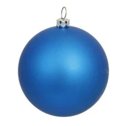 Blue Matte Shatterproof Christmas Ball Ornament 10" (250mm)